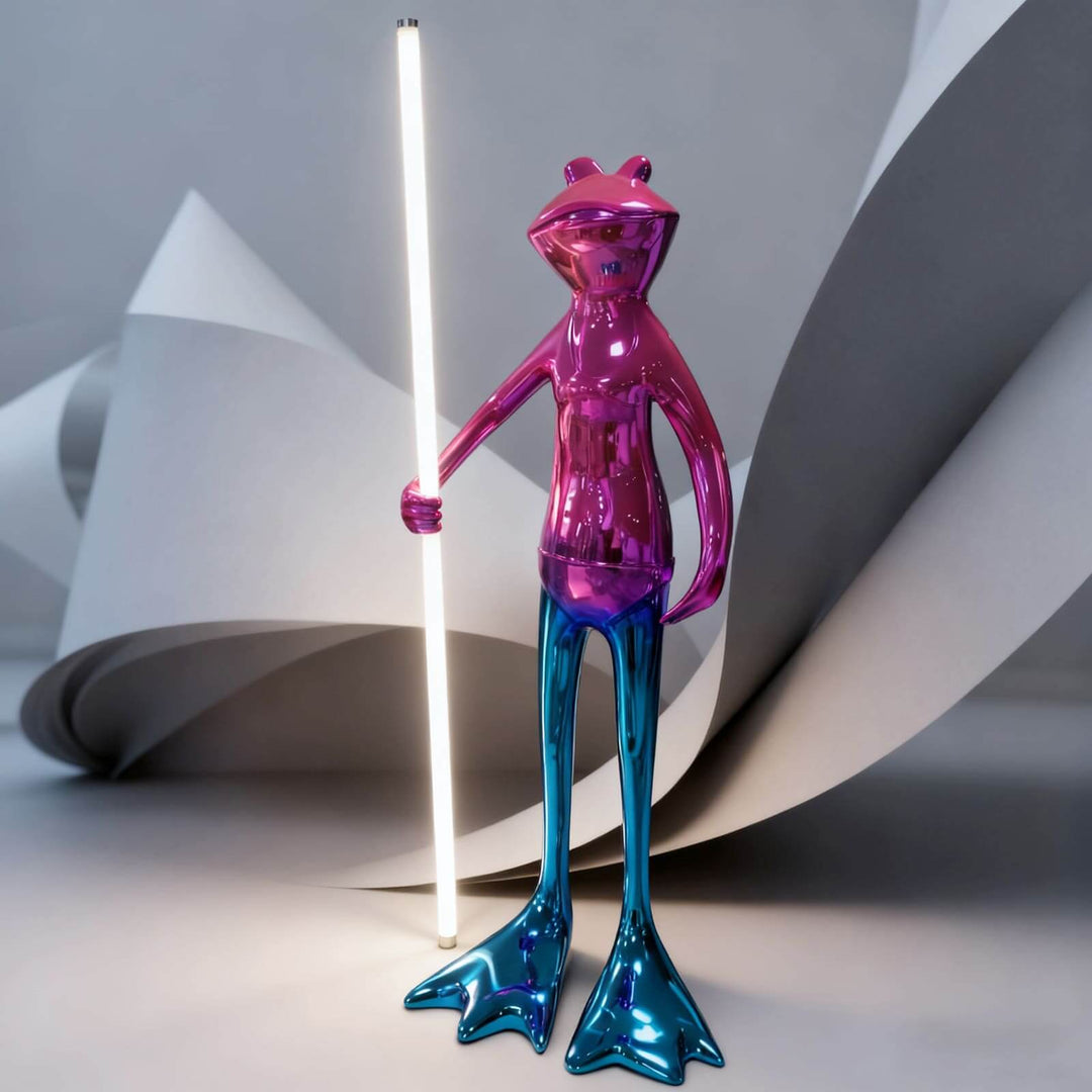Frogman Art Deco Floor Lamp – Sculptural Decorative Light
