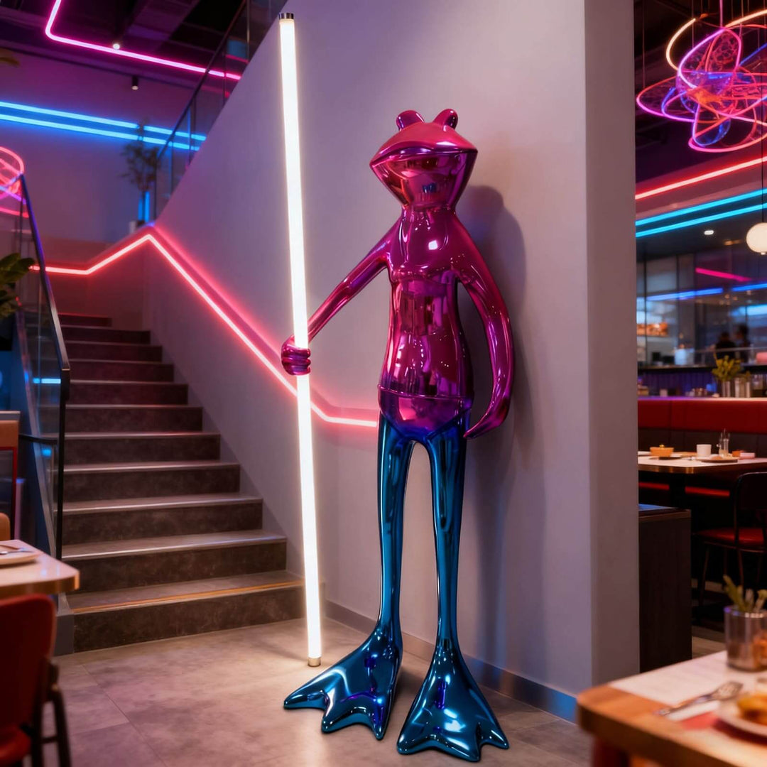 Frogman Art Deco Floor Lamp – Sculptural Decorative Light