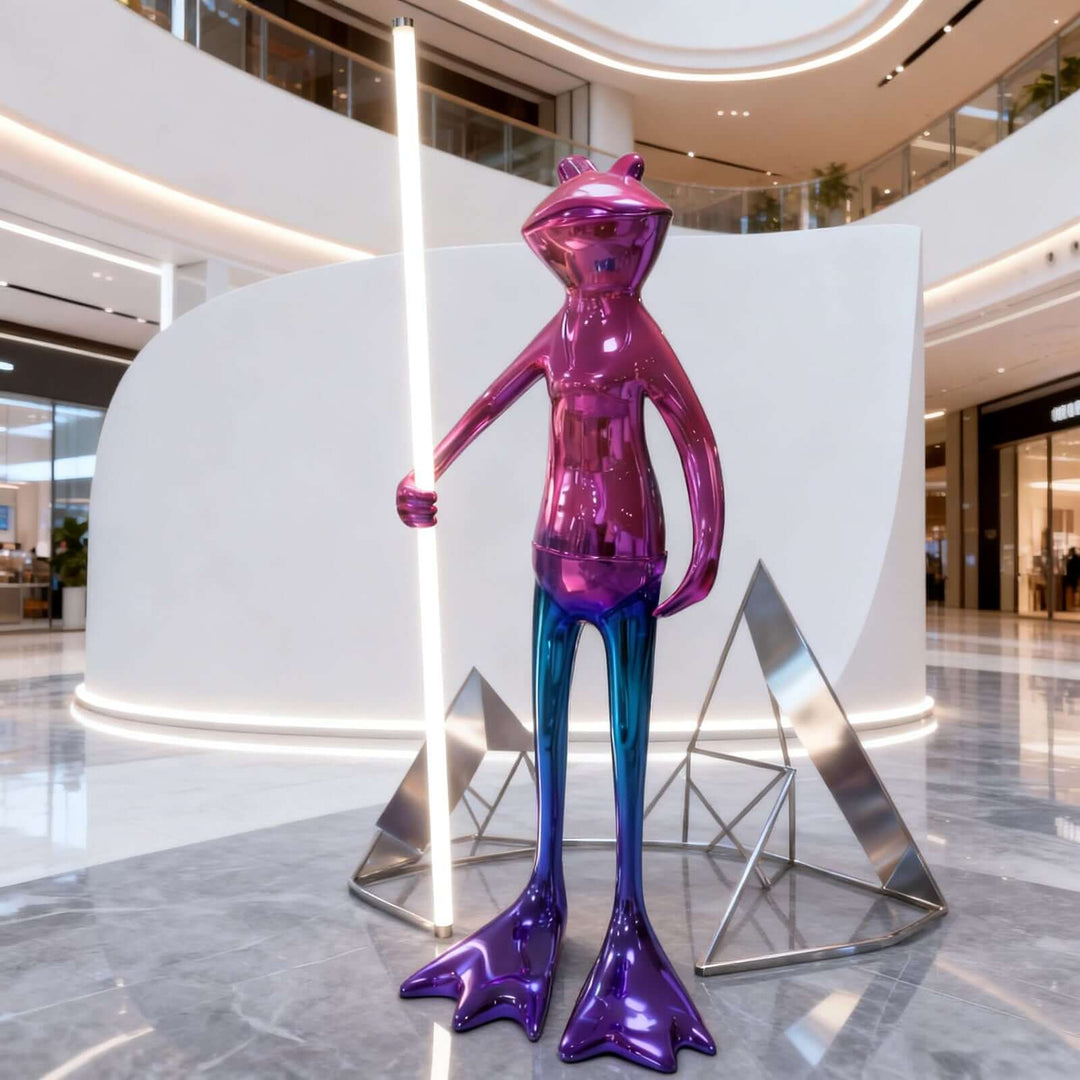 Frogman Art Deco Floor Lamp – Sculptural Decorative Light