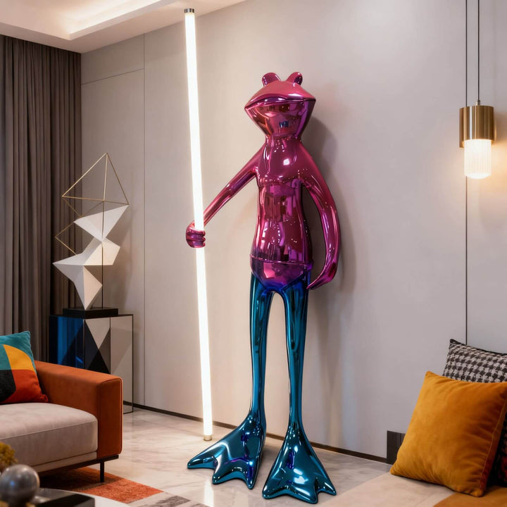 Frogman Art Deco Floor Lamp – Sculptural Decorative Light