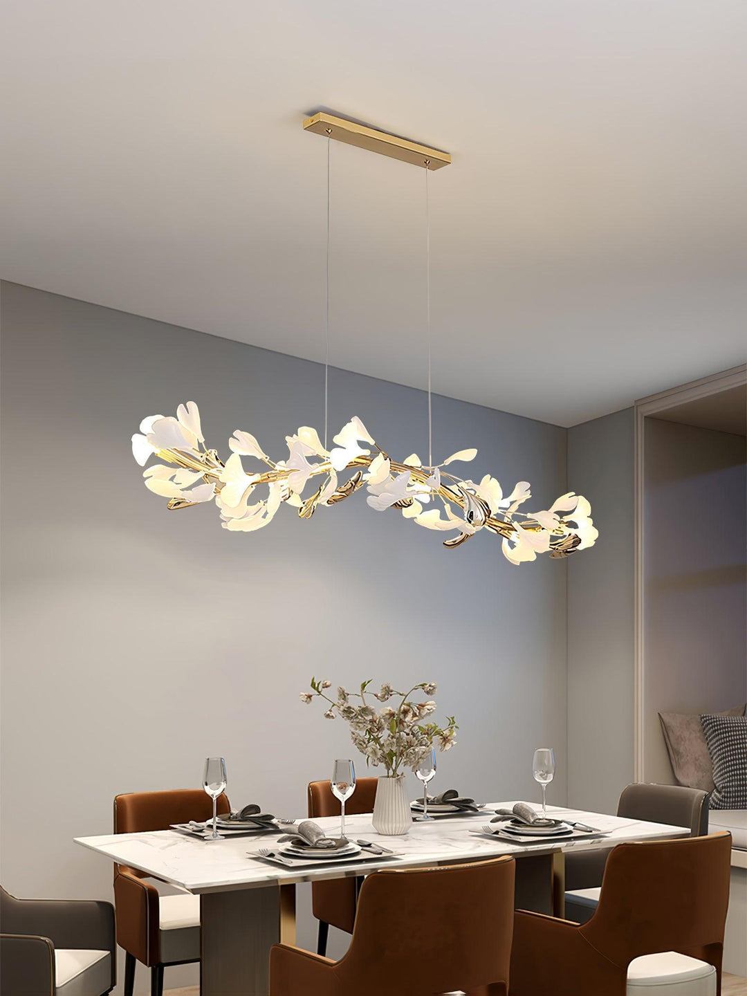 Gingko Chandelier Style E - Modern French Country Lighting | Vinlighting | Vinlighting