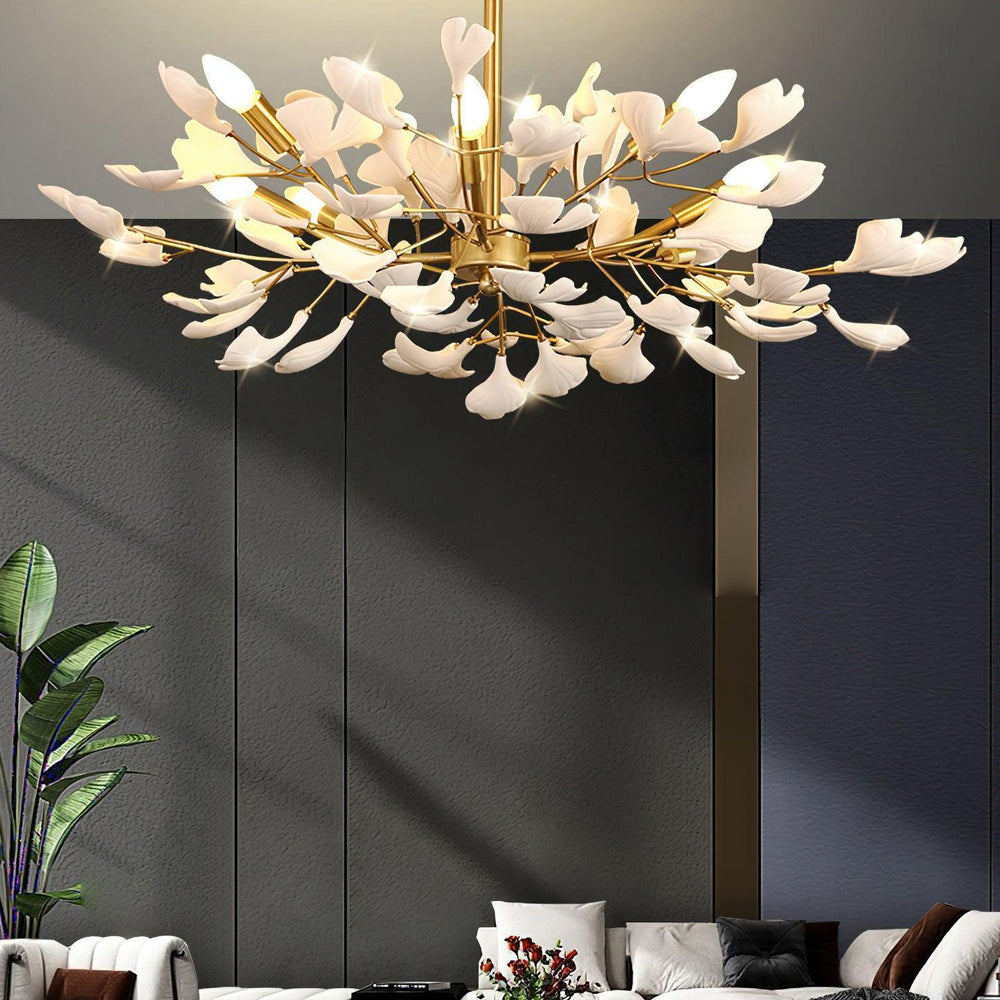 Gingko Series Chandelier – Handcrafted Porcelain Light Sculpture | Vinlighting | Vinlighting