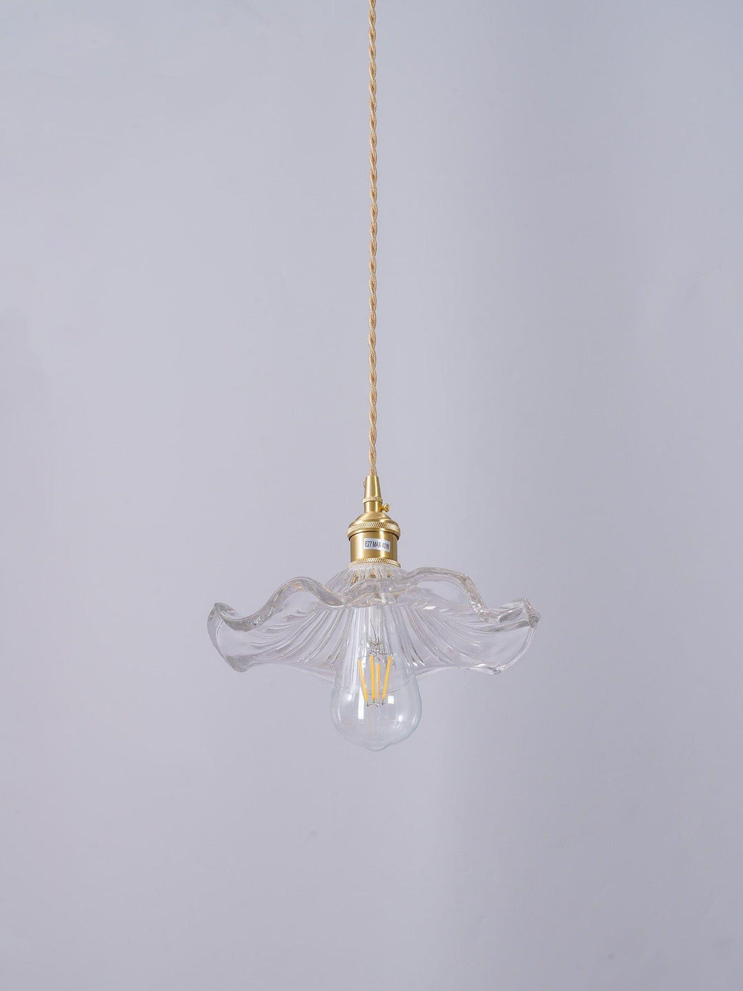 Glass Hibiscus Flower Pendant Light | Mid Century Hanging Lamp | Vinlighting | Vinlighting