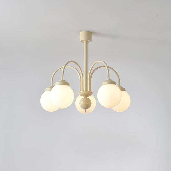 Glass Sphere Cream Chandelier – Modern Spherical Lighting Fixture | Vinlighting | Vinlighting