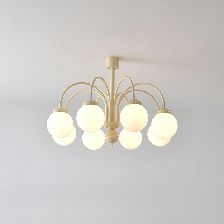 Glass Sphere Cream Chandelier – Modern Spherical Lighting Fixture | Vinlighting | Vinlighting