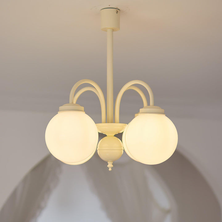 Glass Sphere Cream Chandelier – Modern Spherical Lighting Fixture | Vinlighting | Vinlighting