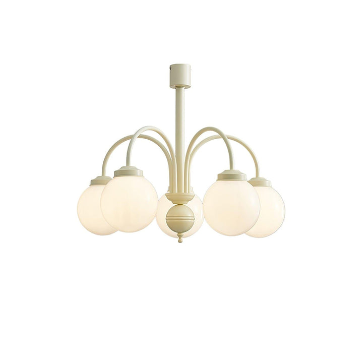 Glass Sphere Cream Chandelier – Modern Spherical Lighting Fixture | Vinlighting | Vinlighting