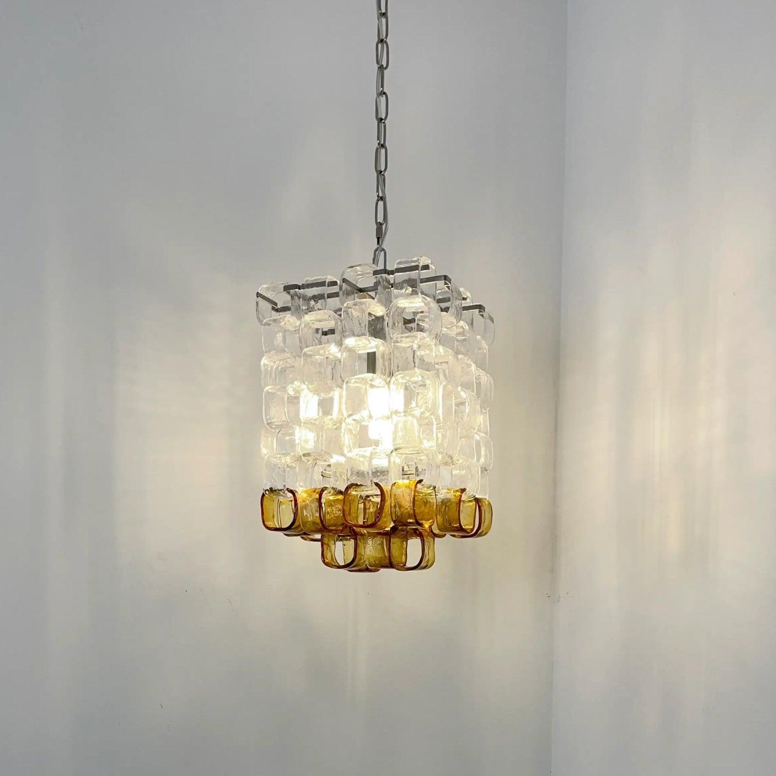 Glass Ice Cube Chandelier