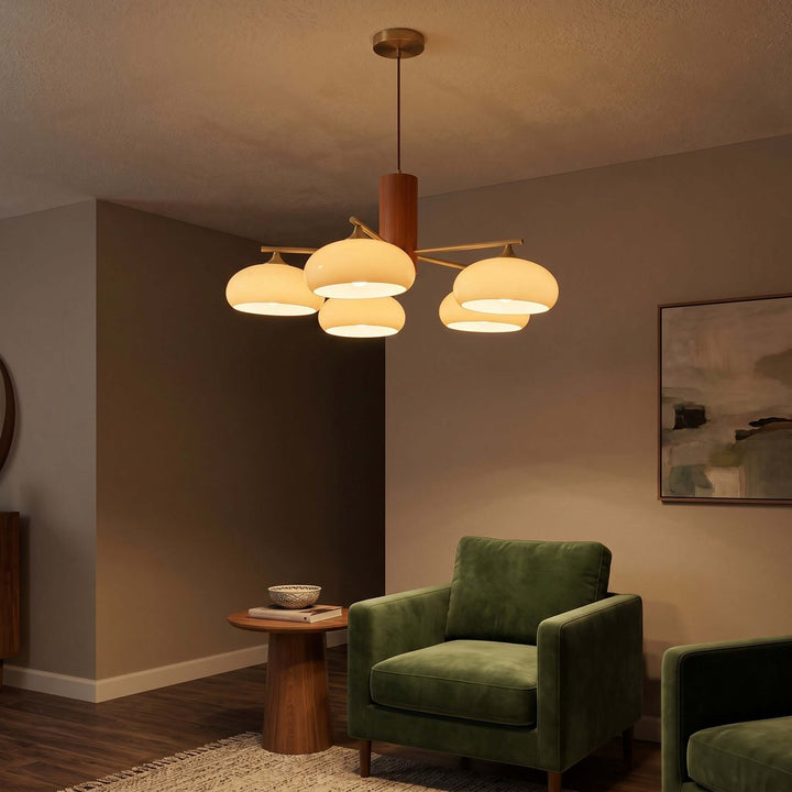 Glass Persimmon Chandelier