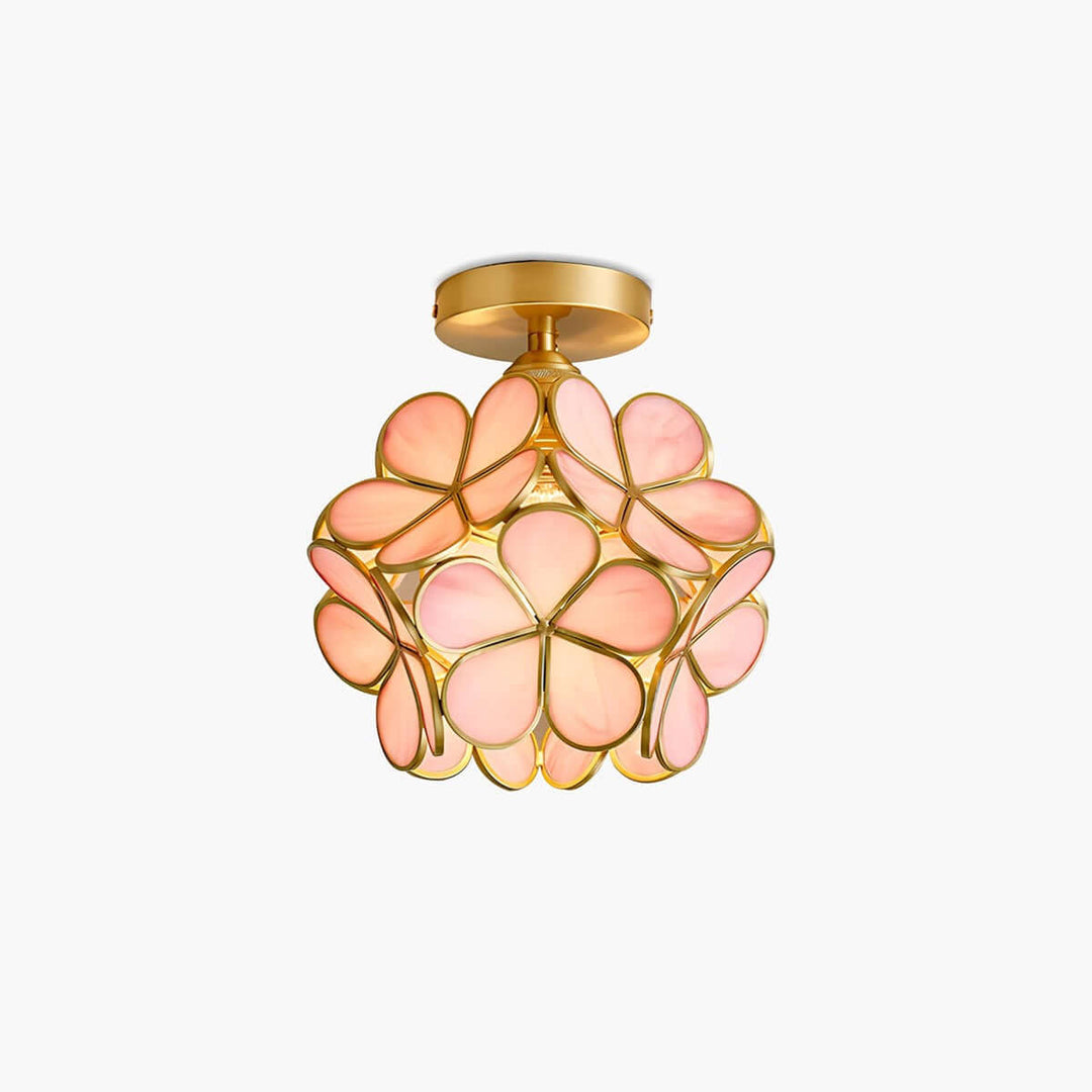 Glass Petal Ceiling Light | Vintage Glass Flower Ceiling Light | Vinlighting