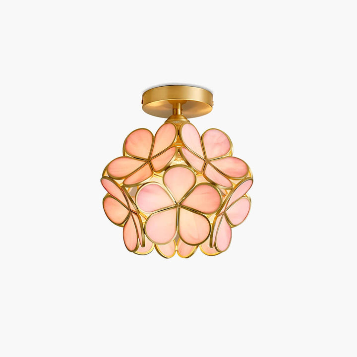 Glass Petal Ceiling Light | Vintage Glass Flower Ceiling Light | Vinlighting