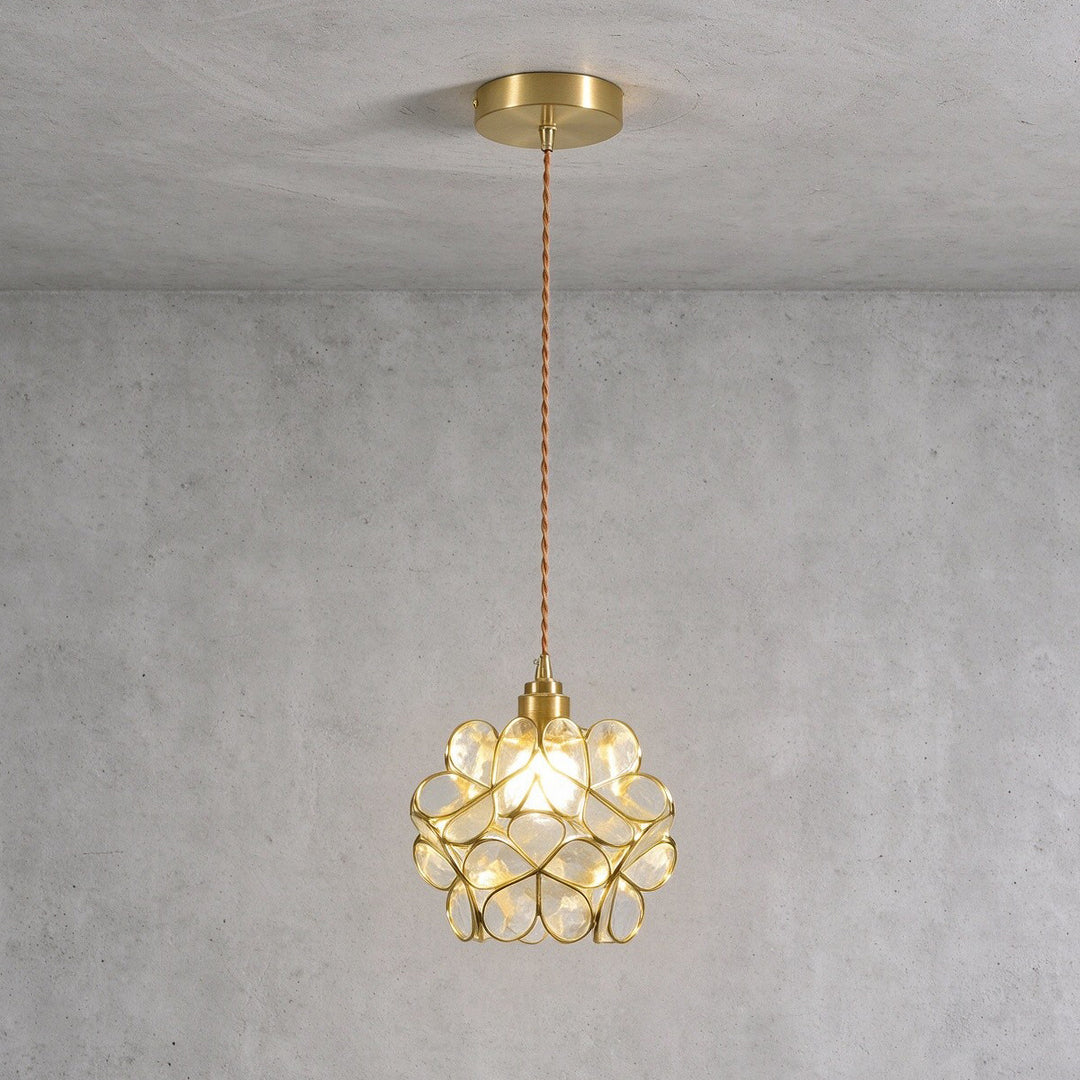 Glass Petal Pendant Light