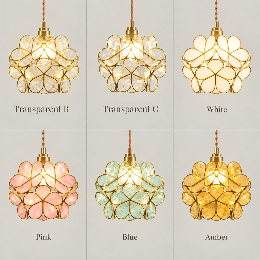 Glass Petal Pendant Light