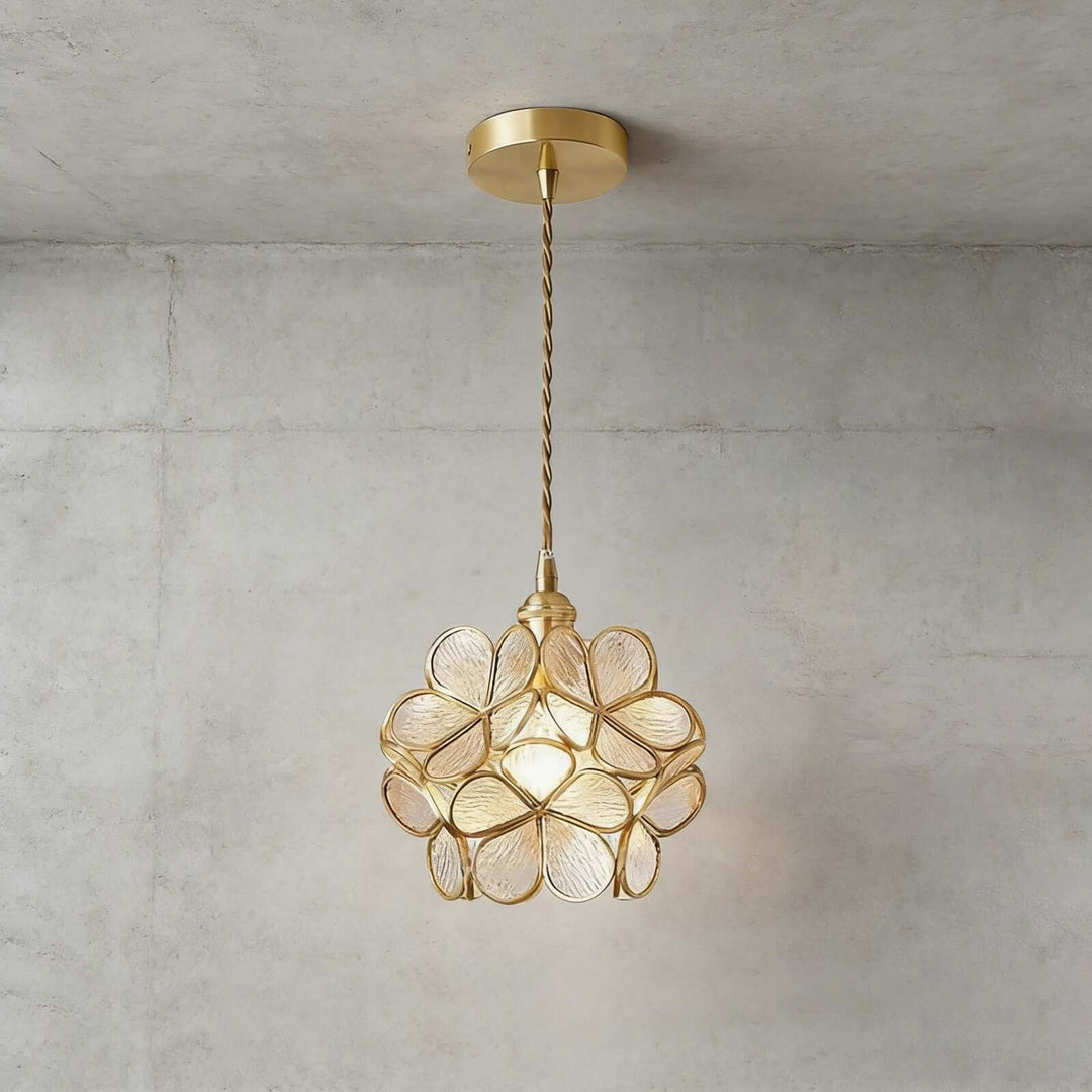 Glass Petal Pendant Light