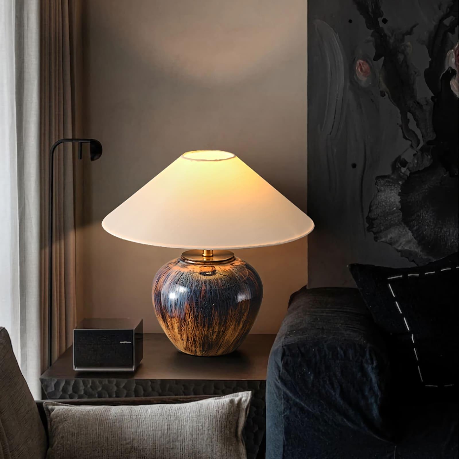 Glazed Ceramic Table Lamp - Vinlighting