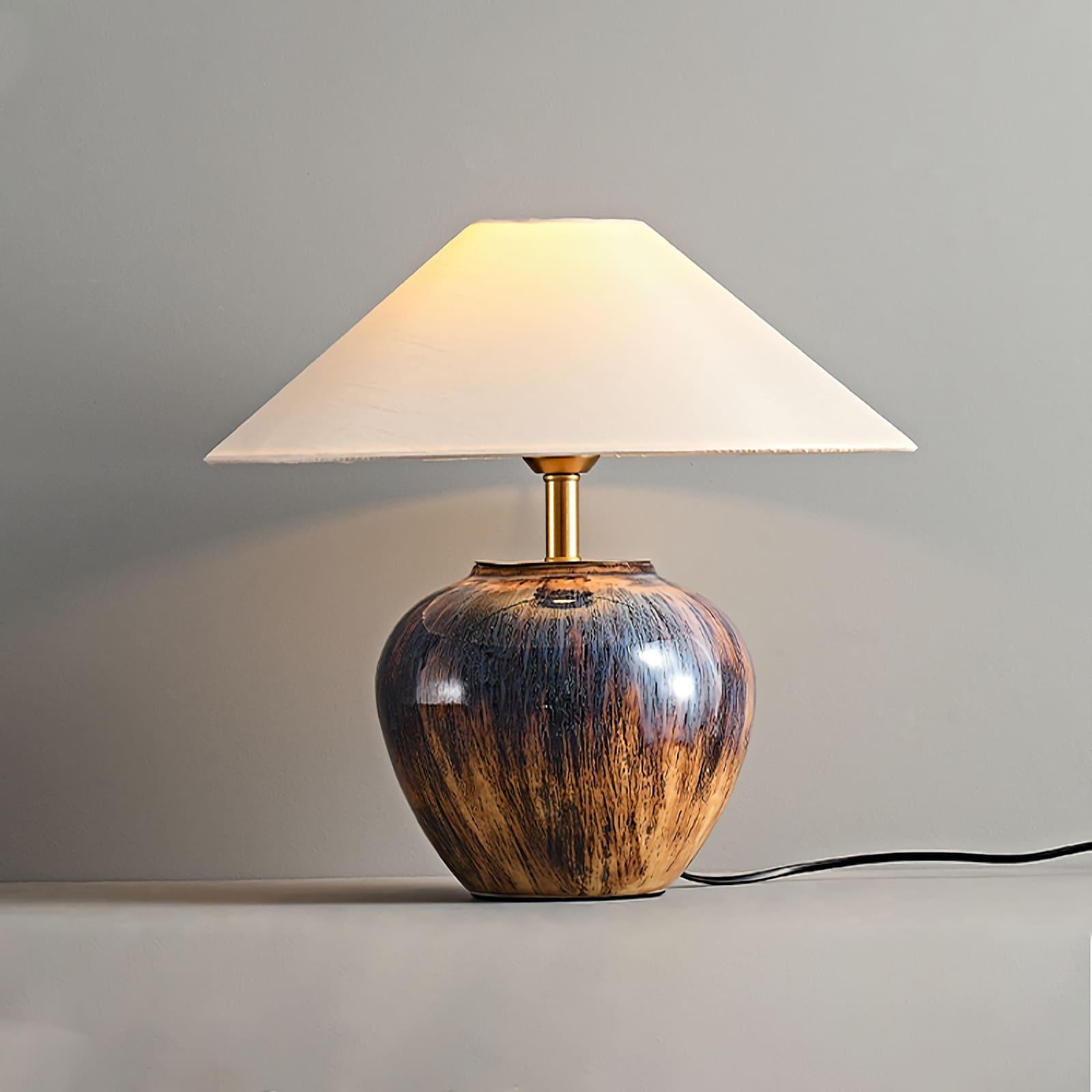 Glazed Ceramic Table Lamp - Vinlighting