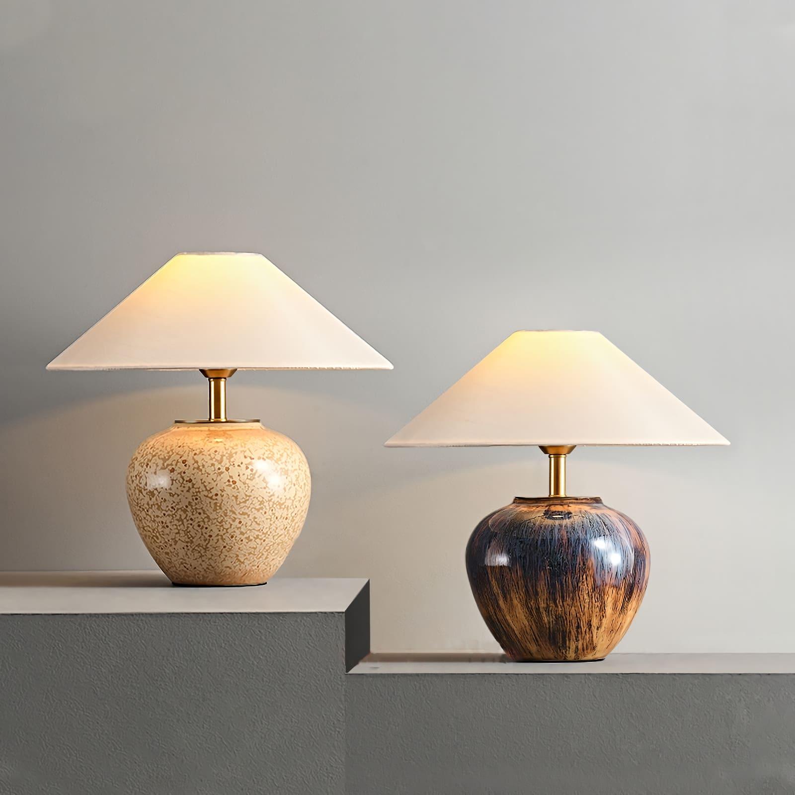 Glazed Ceramic Table Lamp - Vinlighting