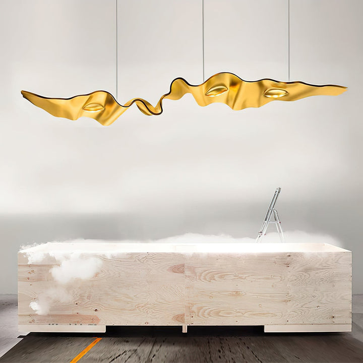 Gold Ribbon Chandelier – Modern Elegance with Soft, Stylish Lighting | Vinlighting | Vinlighting