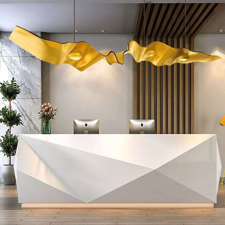 Gold Ribbon Chandelier – Modern Elegance with Soft, Stylish Lighting | Vinlighting | Vinlighting
