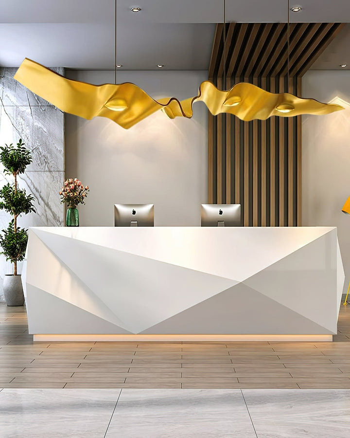 Gold Ribbon Chandelier – Modern Elegance with Soft, Stylish Lighting | Vinlighting | Vinlighting