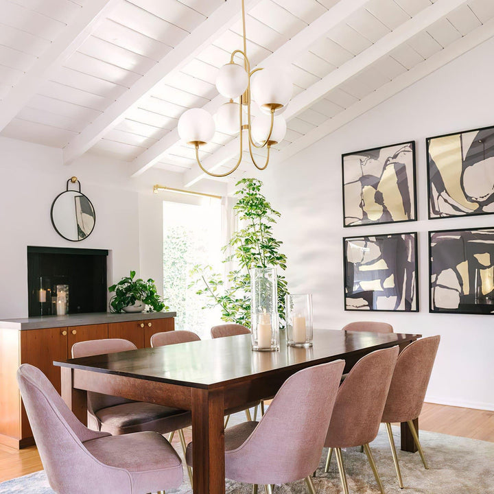 Gooseneck Chandelier – Elegant Wrought Iron & Glass Lighting | Vinlighting | Vinlighting