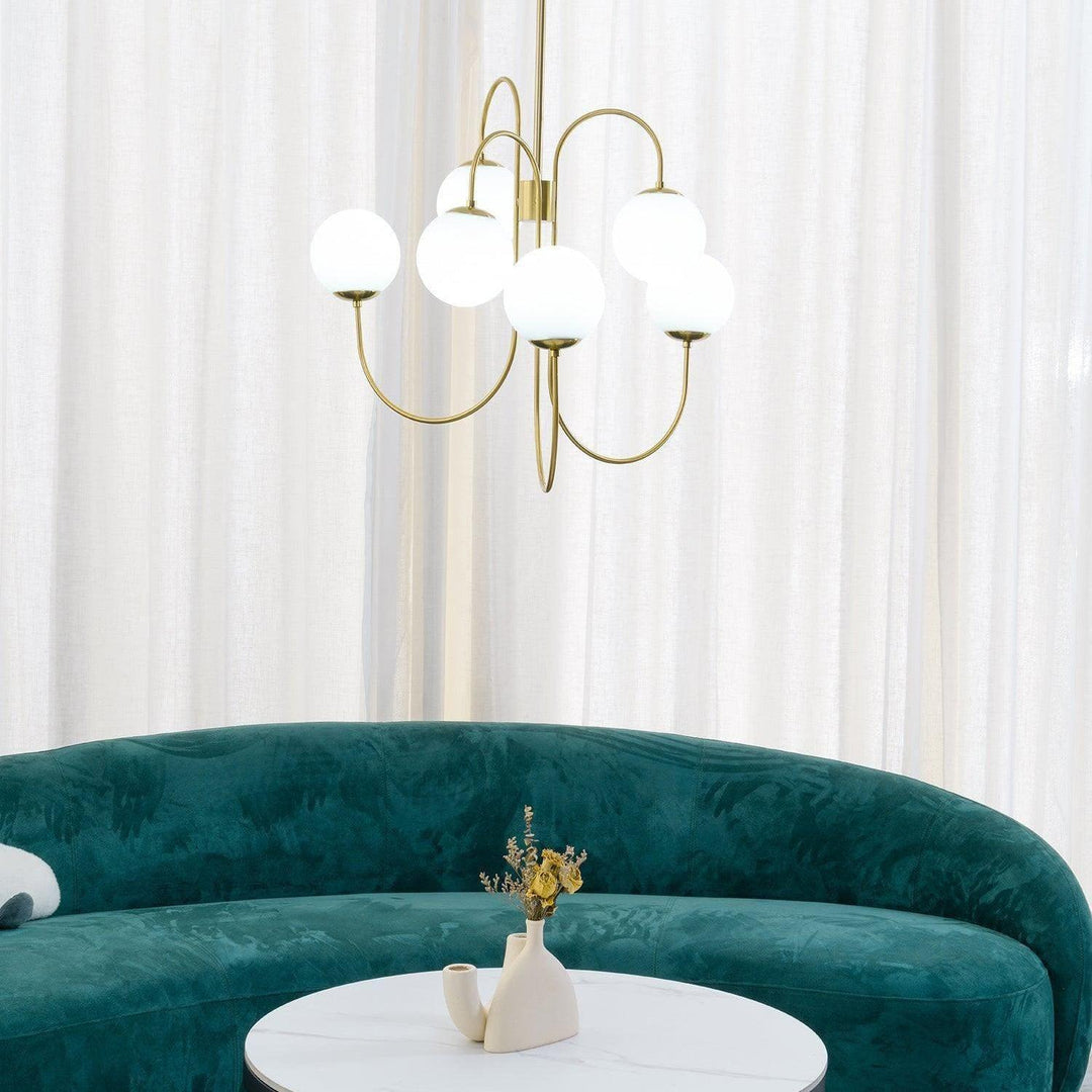 Gooseneck Chandelier – Elegant Wrought Iron & Glass Lighting | Vinlighting | Vinlighting