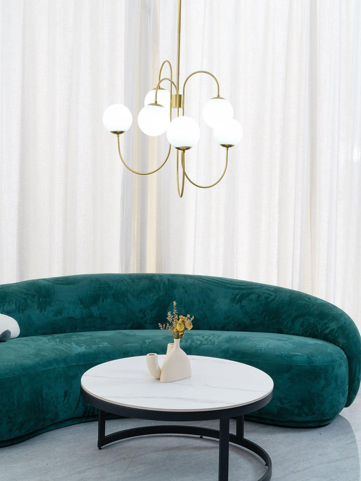 Gooseneck Chandelier – Elegant Wrought Iron & Glass Lighting | Vinlighting | Vinlighting