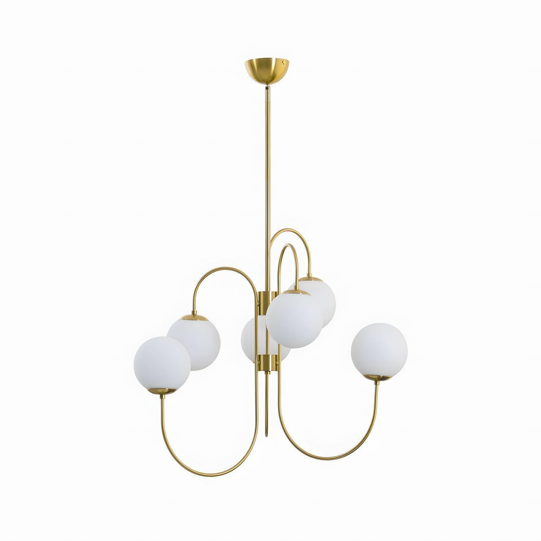 Gooseneck Chandelier – Elegant Wrought Iron & Glass Lighting | Vinlighting | Vinlighting