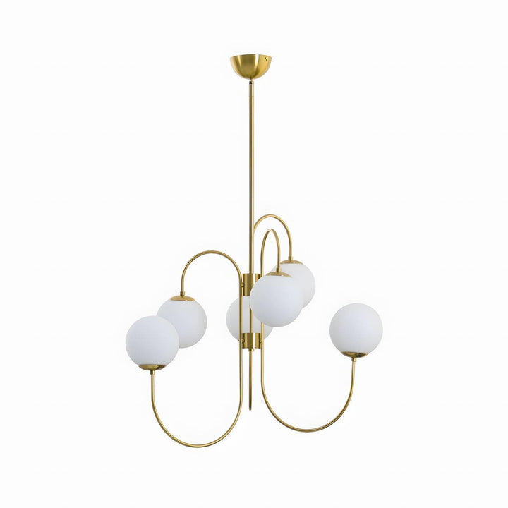 Gooseneck Chandelier – Elegant Wrought Iron & Glass Lighting | Vinlighting | Vinlighting