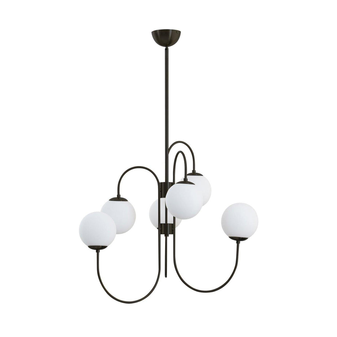 Gooseneck Chandelier – Elegant Wrought Iron & Glass Lighting | Vinlighting | Vinlighting