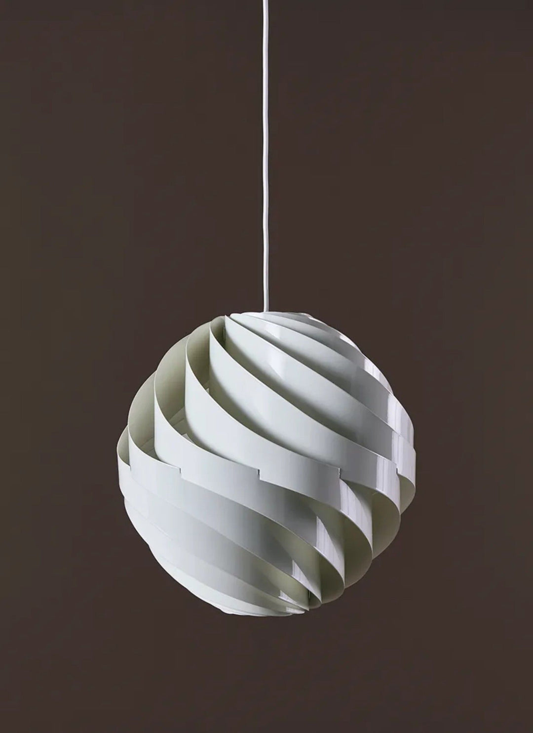 Halo Swirl Turbo Pendant Light - Modern White Metal for Dining Area | Vinlighting