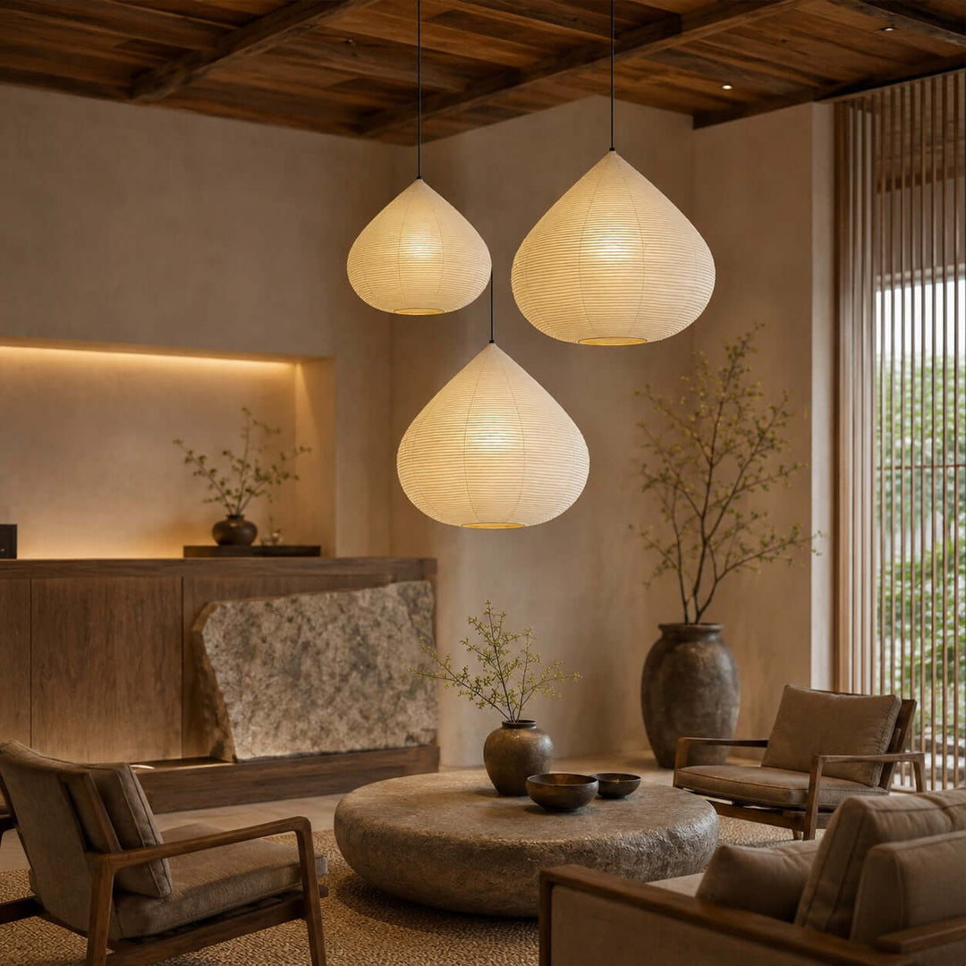 Harumi Pendant Light | japanese Paper Light for Dining Tables