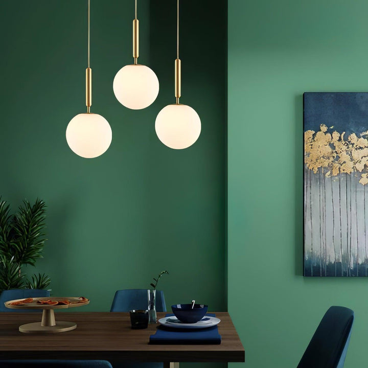 Holly Bar Pendant Light | Modern Glass & Brass Hanging for Bathroom | Vinlighting | Vinlighting