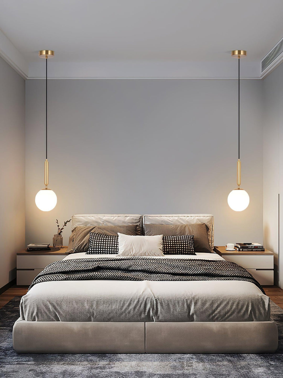 Holly Bar Pendant Light | Modern Glass & Brass Hanging for Bathroom | Vinlighting | Vinlighting
