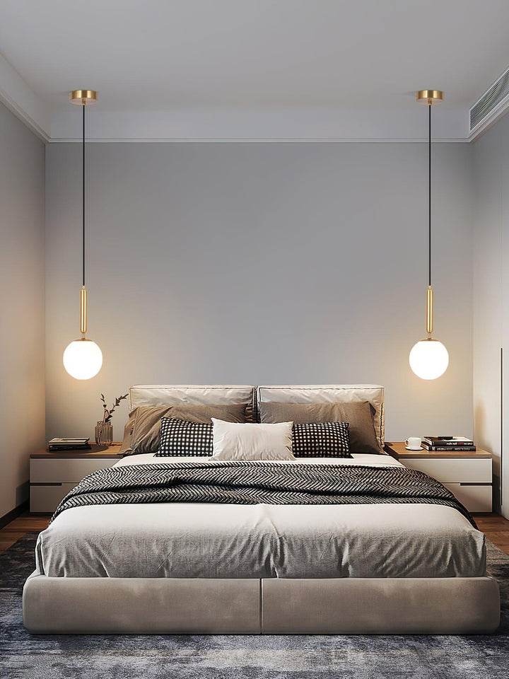 Holly Bar Pendant Light | Modern Glass & Brass Hanging for Bathroom | Vinlighting | Vinlighting