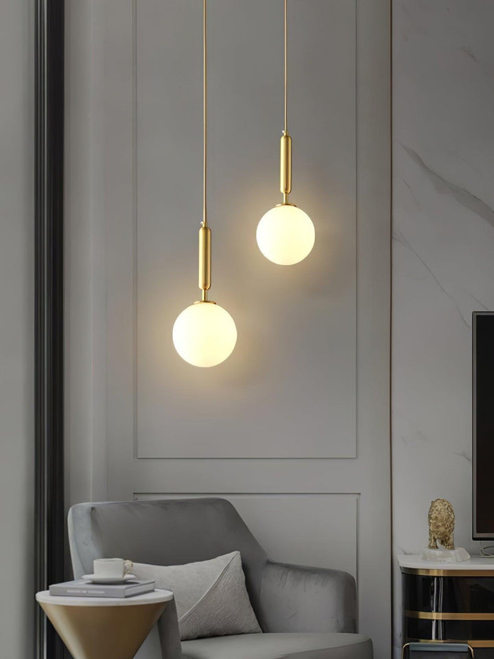 Holly Bar Pendant Light | Modern Glass & Brass Hanging for Bathroom | Vinlighting | Vinlighting
