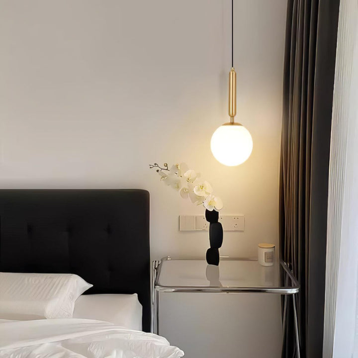 Holly Bar Pendant Light | Modern Glass & Brass Hanging for Bathroom | Vinlighting | Vinlighting
