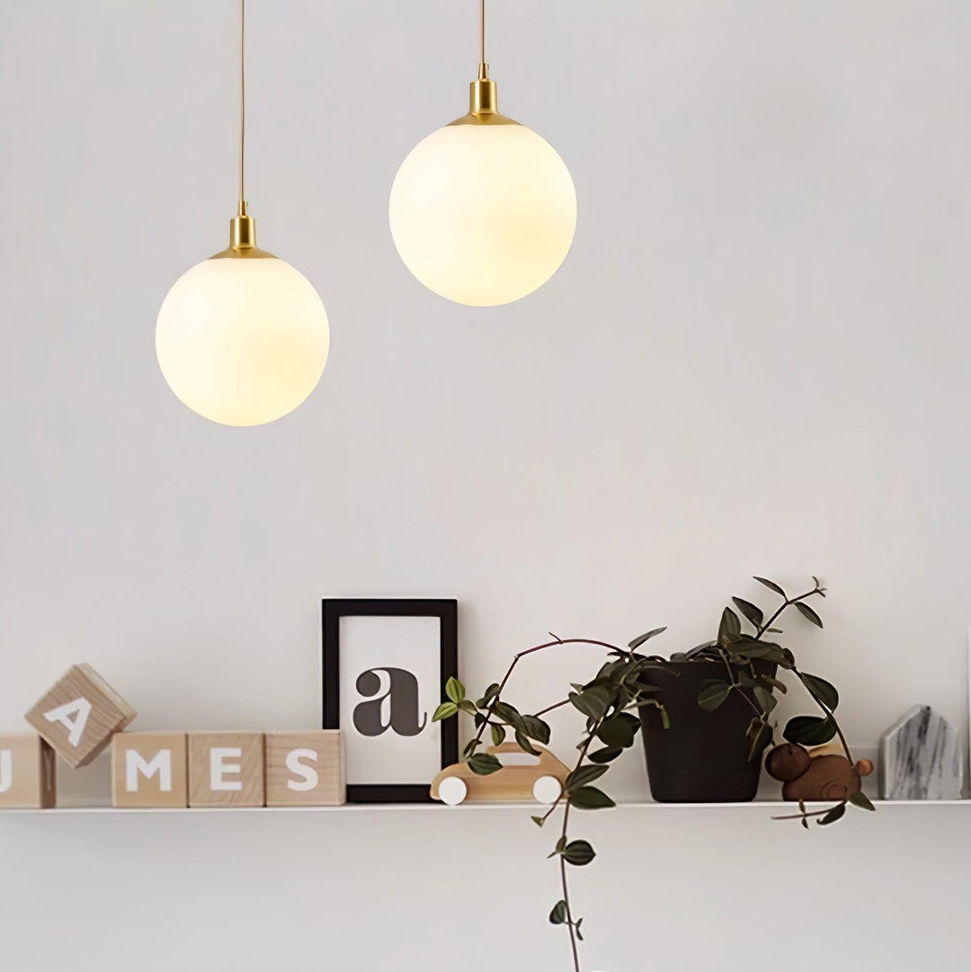 Holly Bar Pendant Light | Modern Glass & Brass Hanging for Bathroom | Vinlighting | Vinlighting