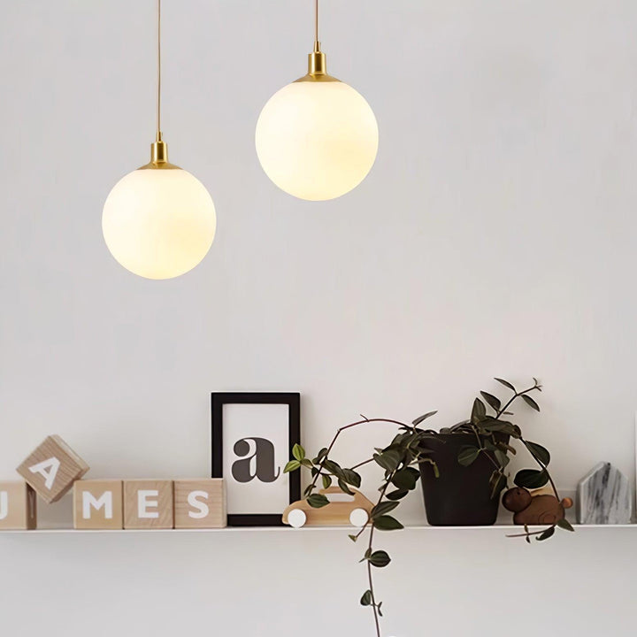 Holly Bar Pendant Light | Modern Glass & Brass Hanging for Bathroom | Vinlighting | Vinlighting