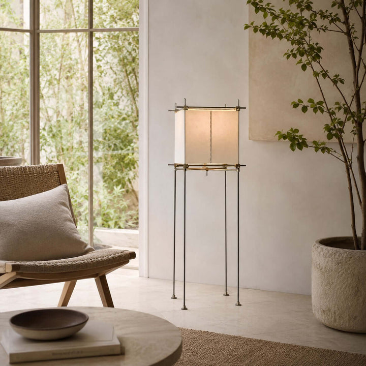 Hoshira Floor Lamp - Minimalist Paper Cube Standing Lamp | Vinlighting