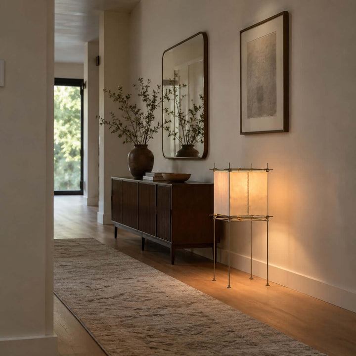 Hoshira Floor Lamp - Minimalist Paper Cube Standing Lamp | Vinlighting