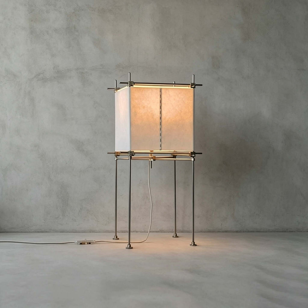 Hoshira Floor Lamp - Minimalist Paper Cube Standing Lamp | Vinlighting