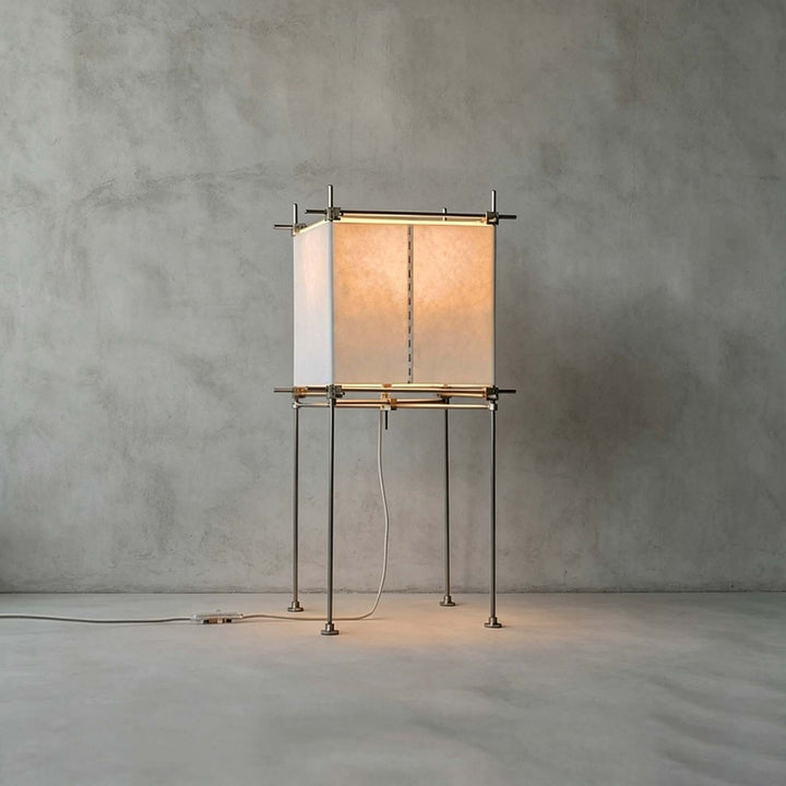 Hoshira Floor Lamp - Minimalist Paper Cube Standing Lamp | Vinlighting