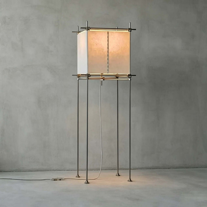 Hoshira Floor Lamp - Minimalist Paper Cube Standing Lamp | Vinlighting