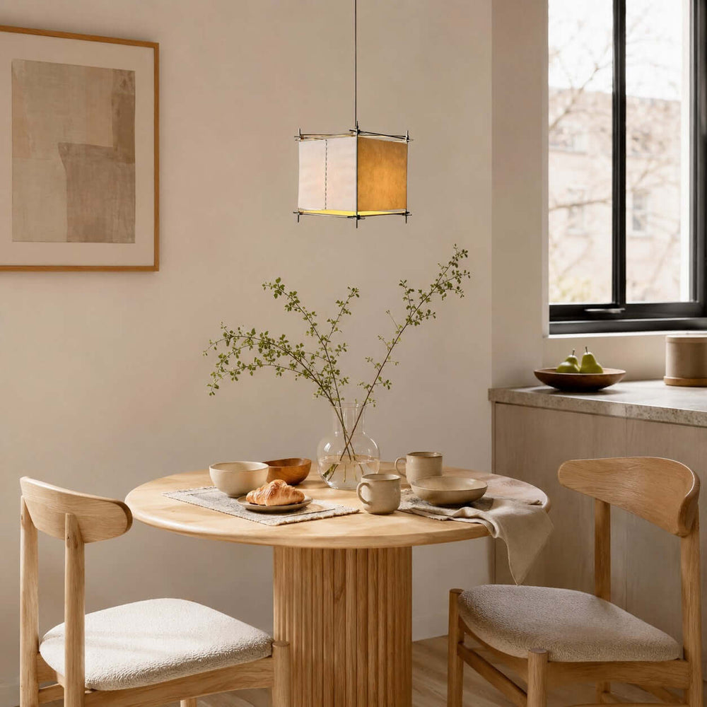 Hoshira Pendant Light - Japandi Cube Paper Lantern Pendant Light | Vinlighting