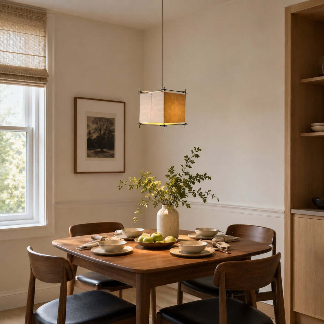 Hoshira Pendant Light - Japandi Cube Paper Lantern Pendant Light | Vinlighting