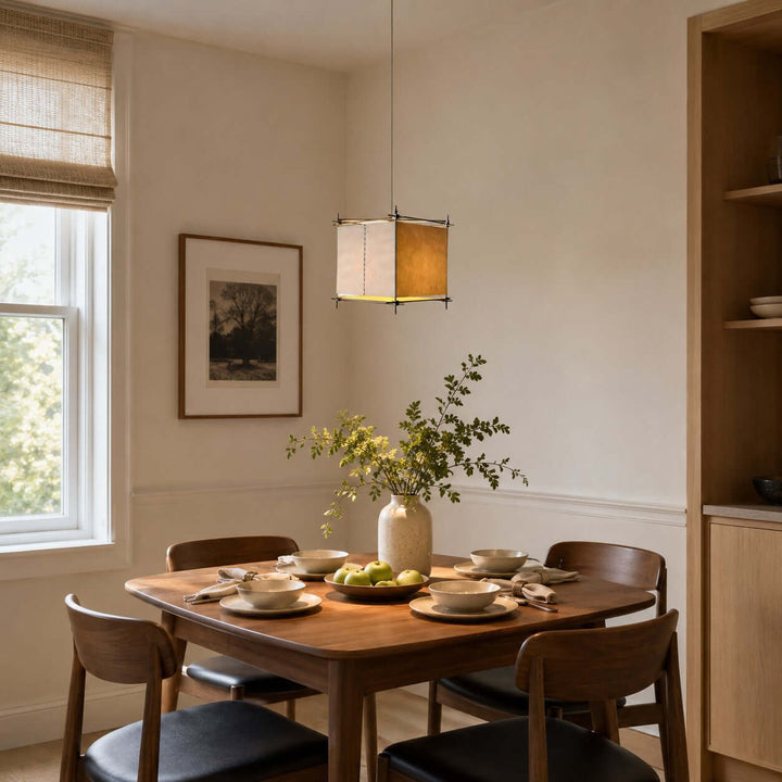 Hoshira Pendant Light - Japandi Cube Paper Lantern Pendant Light | Vinlighting