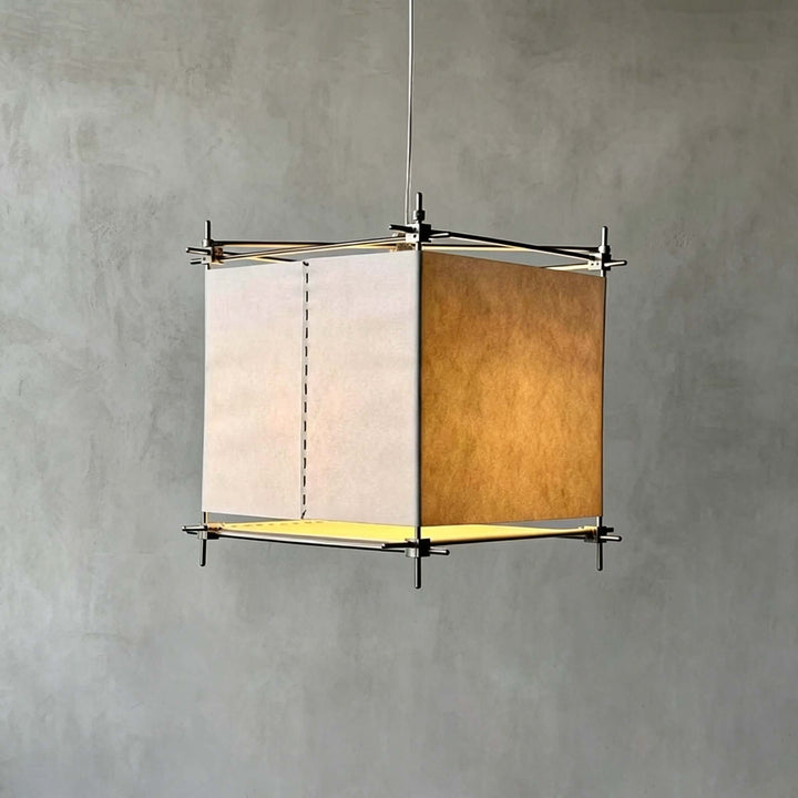 Hoshira Pendant Light - Japandi Cube Paper Lantern Pendant Light | Vinlighting