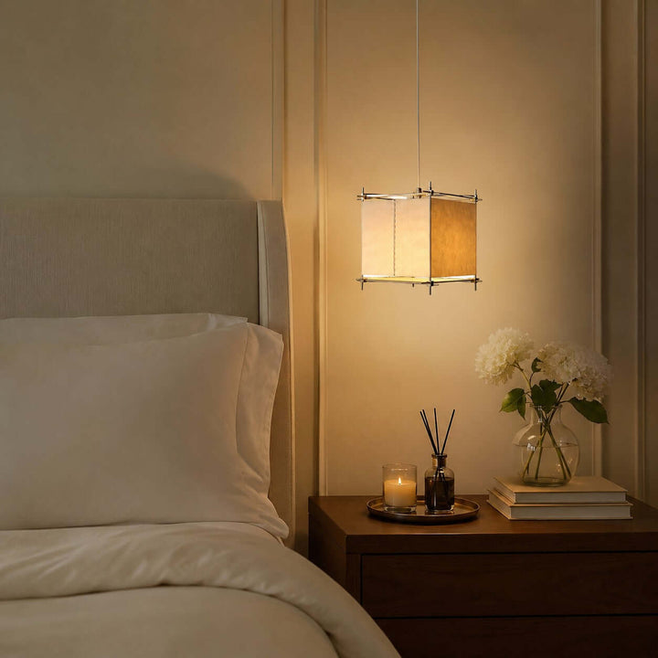 Hoshira Pendant Light - Japandi Cube Paper Lantern Pendant Light | Vinlighting