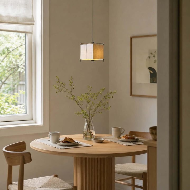Hoshira Pendant Light - Japandi Cube Paper Lantern Pendant Light | Vinlighting